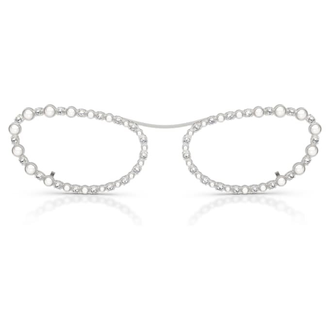 Occhiali da sole di forma ovale, clip-on 2 in 1, Sk7044, color argento Occhiali da sole di forma ovale, clip-on 2 in 1, Sk7044, color argento