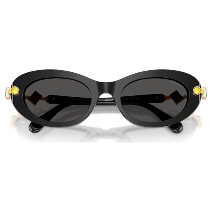 Occhiali da sole di forma ovale, neri Occhiali da sole di forma ovale, neri