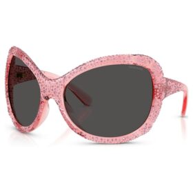 Occhiali da sole oversize, forma cat-eye, Sk6052, rosa