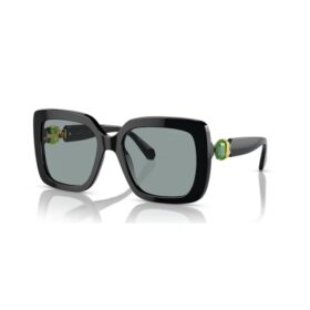 Occhiali da sole oversize, forma quadrata, SK6001, nero