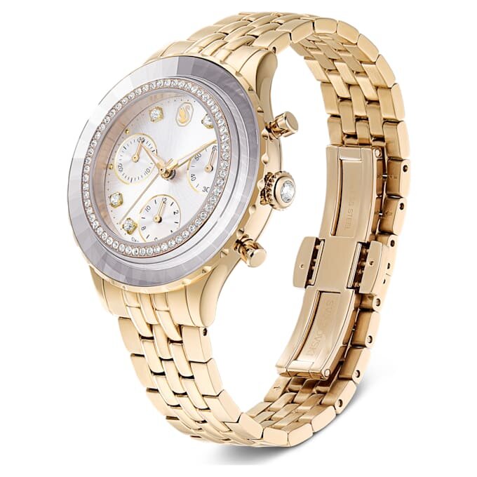 Octea Chrono Watch Swiss Made, bracciale in metallo, color oro, finitura color oro champagne Octea Chrono Watch Swiss Made, bracciale in metallo, color oro, finitura color oro champagne