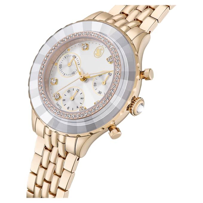 Octea Chrono Watch Swiss Made, bracciale in metallo, color oro, finitura color oro champagne Octea Chrono Watch Swiss Made, bracciale in metallo, color oro, finitura color oro champagne