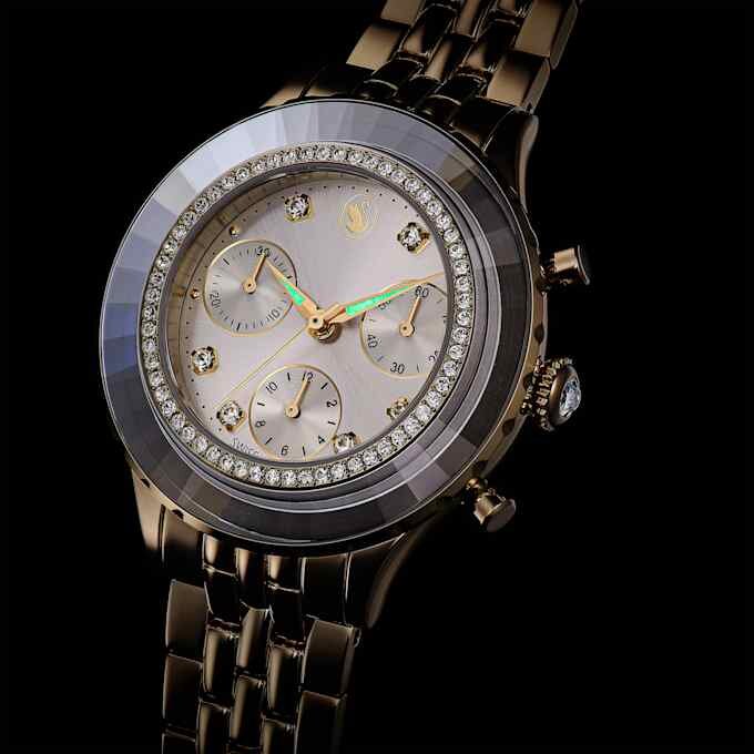 Octea Chrono Watch Swiss Made, bracciale in metallo, color oro, finitura color oro champagne Octea Chrono Watch Swiss Made, bracciale in metallo, color oro, finitura color oro champagne