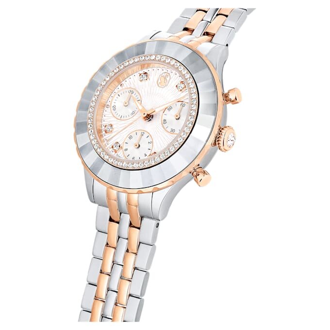 Octea Chrono Watch Swiss Made, bracciale in metallo, finitura color oro rosa, finitura in metalli misti Octea Chrono Watch Swiss Made, bracciale in metallo, finitura color oro rosa, finitura in metalli misti