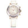 Octea Chrono Watch Swiss Made, cinturino in pelle, bianco, finitura color oro rosa Octea Chrono Watch Swiss Made, cinturino in pelle, bianco, finitura color oro rosa