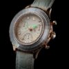 Octea Chrono Watch Swiss Made, cinturino in pelle, bianco, finitura color oro rosa Octea Chrono Watch Swiss Made, cinturino in pelle, bianco, finitura color oro rosa