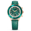 Octea Chrono Watch Swiss Made, cinturino in pelle, verde, finitura color oro rosa Octea Chrono Watch Swiss Made, cinturino in pelle, verde, finitura color oro rosa