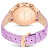 Octea Chrono Watch Swiss Made, cinturino in pelle, viola, finitura color oro rosa Octea Chrono Watch Swiss Made, cinturino in pelle, viola, finitura color oro rosa
