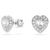 Orecchini a bottone Ariana Grande X Swarovski con tagli misti, a forma di cuore, bianchi, placcati in rodio Orecchini a bottone Ariana Grande X Swarovski con tagli misti, a forma di cuore, bianchi, placcati in rodio