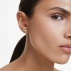 Orecchini a bottone Eternity con diamanti sintetici 0,5 Ct Tw, singoli, forma rotonda, oro bianco 14K Orecchini a bottone Eternity con diamanti sintetici 0,5 Ct Tw, singoli, forma rotonda, oro bianco 14K
