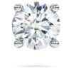 Orecchini a bottone Eternity con diamanti sintetici 0,5 Ct Tw, singoli, forma rotonda, oro bianco 14K Orecchini a bottone Eternity con diamanti sintetici 0,5 Ct Tw, singoli, forma rotonda, oro bianco 14K