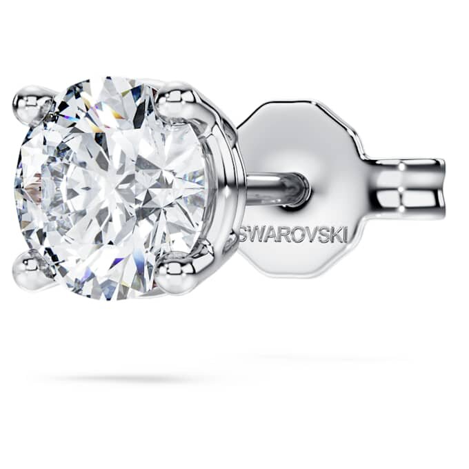 Orecchini a bottone Eternity con diamanti sintetici 0,5 Ct Tw, singoli, forma rotonda, oro bianco 14K Orecchini a bottone Eternity con diamanti sintetici 0,5 Ct Tw, singoli, forma rotonda, oro bianco 14K