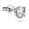 Orecchini a bottone Eternity con diamanti sintetici 0,5 Ct Tw, singoli, forma rotonda, oro bianco 14K Orecchini a bottone Eternity con diamanti sintetici 0,5 Ct Tw, singoli, forma rotonda, oro bianco 14K