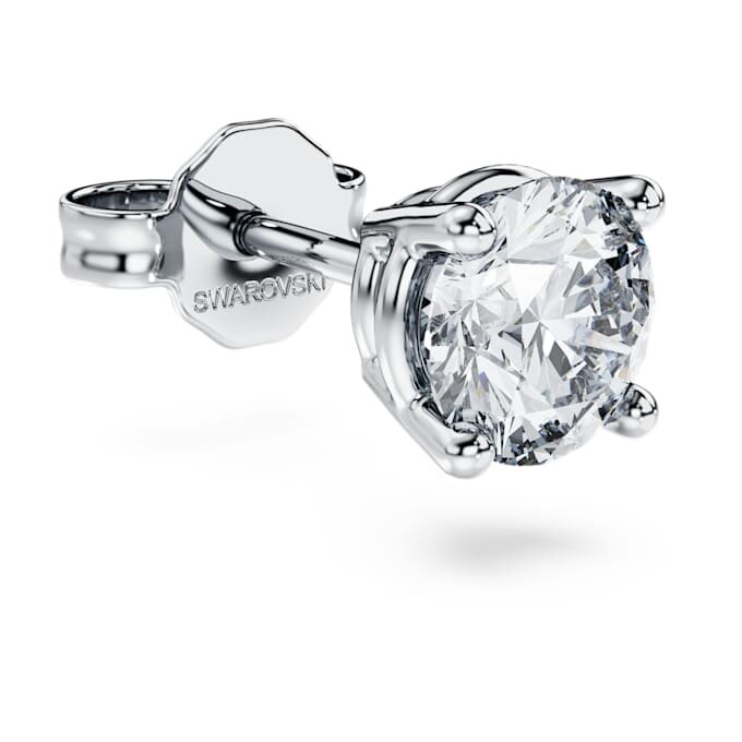 Orecchini a bottone Eternity con diamanti sintetici 0,5 Ct Tw, singoli, forma rotonda, oro bianco 14K Orecchini a bottone Eternity con diamanti sintetici 0,5 Ct Tw, singoli, forma rotonda, oro bianco 14K