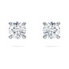 Orecchini a bottone Eternity con diamanti sintetici 0,52 ct totali, forma rotonda, argento sterling Orecchini a bottone Eternity con diamanti sintetici 0,52 ct totali, forma rotonda, argento sterling