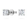 Orecchini a bottone Eternity con diamanti sintetici 0,52 ct totali, forma rotonda, argento sterling Orecchini a bottone Eternity con diamanti sintetici 0,52 ct totali, forma rotonda, argento sterling