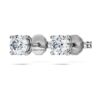 Orecchini a bottone Eternity con diamanti sintetici 0,52 ct totali, forma rotonda, argento sterling Orecchini a bottone Eternity con diamanti sintetici 0,52 ct totali, forma rotonda, argento sterling