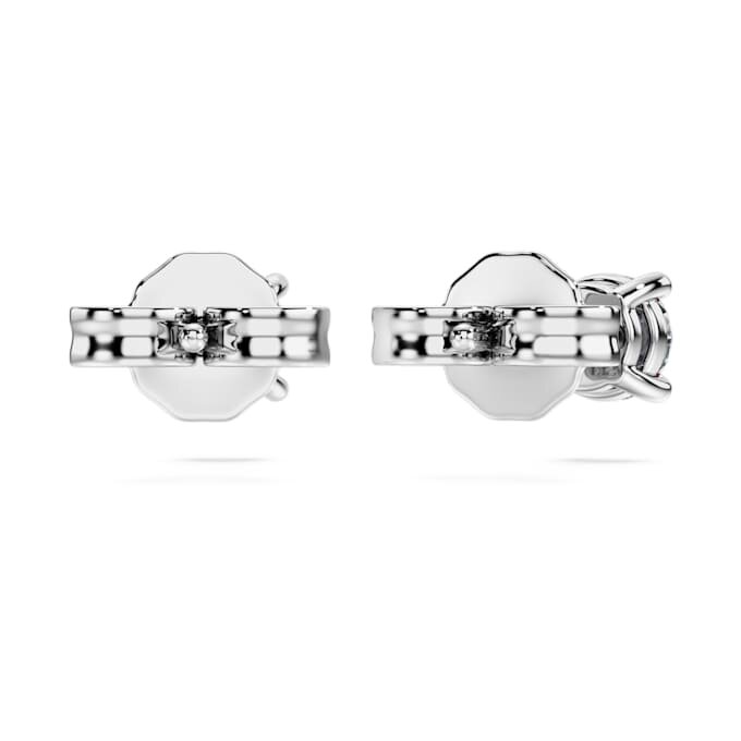 Orecchini a bottone Eternity con diamanti sintetici 0,52 ct totali, forma rotonda, argento sterling Orecchini a bottone Eternity con diamanti sintetici 0,52 ct totali, forma rotonda, argento sterling