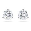 Orecchini a bottone Eternity con diamanti sintetici da laboratorio 2,0 carati in totale, forma rotonda, oro bianco 14K Orecchini a bottone Eternity con diamanti sintetici da laboratorio 2,0 carati in totale, forma rotonda, oro bianco 14K