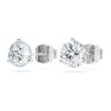 Orecchini a bottone Eternity con diamanti sintetici da laboratorio 2,0 carati in totale, forma rotonda, oro bianco 14K Orecchini a bottone Eternity con diamanti sintetici da laboratorio 2,0 carati in totale, forma rotonda, oro bianco 14K
