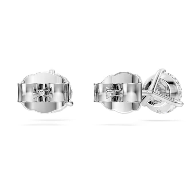 Orecchini a bottone Eternity con diamanti sintetici da laboratorio 2,0 carati in totale, forma rotonda, oro bianco 14K Orecchini a bottone Eternity con diamanti sintetici da laboratorio 2,0 carati in totale, forma rotonda, oro bianco 14K