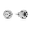 Orecchini a bottone Eternity Halo con diamanti sintetici da 2 Ct in totale, forma rotonda, oro bianco 14K Orecchini a bottone Eternity Halo con diamanti sintetici da 2 Ct in totale, forma rotonda, oro bianco 14K