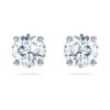 Orecchini a bottone Eternity Solitaire con diamanti sintetici da 2 carati in totale, forma rotonda, oro bianco 14K Orecchini a bottone Eternity Solitaire con diamanti sintetici da 2 carati in totale, forma rotonda, oro bianco 14K