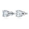 Orecchini a bottone Eternity Solitaire con diamanti sintetici da 2 carati in totale, forma rotonda, oro bianco 14K Orecchini a bottone Eternity Solitaire con diamanti sintetici da 2 carati in totale, forma rotonda, oro bianco 14K