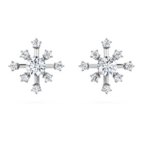 Orecchini a bottone Galaxy con diamanti sintetici 0,5 carati in totale, forma rotonda, oro bianco 14K