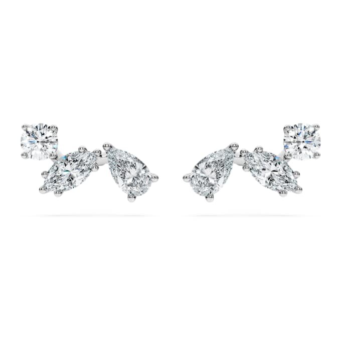 Orecchini a bottone Galaxy con diamanti sintetici 0,5 carati in totale, forme miste, argento sterling Orecchini a bottone Galaxy con diamanti sintetici 0,5 carati in totale, forme miste, argento sterling