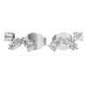 Orecchini a bottone Galaxy con diamanti sintetici 0,5 carati in totale, forme miste, argento sterling Orecchini a bottone Galaxy con diamanti sintetici 0,5 carati in totale, forme miste, argento sterling