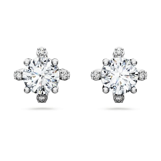 Orecchini a bottone Galaxy con diamanti sintetici 2,1 carati in totale, forma rotonda, oro bianco 14K Orecchini a bottone Galaxy con diamanti sintetici 2,1 carati in totale, forma rotonda, oro bianco 14K