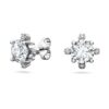 Orecchini a bottone Galaxy con diamanti sintetici 2,1 carati in totale, forma rotonda, oro bianco 14K Orecchini a bottone Galaxy con diamanti sintetici 2,1 carati in totale, forma rotonda, oro bianco 14K