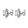Orecchini a bottone Galaxy con diamanti sintetici 2,1 carati in totale, forma rotonda, oro bianco 14K Orecchini a bottone Galaxy con diamanti sintetici 2,1 carati in totale, forma rotonda, oro bianco 14K