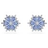 Orecchini a bottone Magic “Fiocco di neve”, blu, placcati in rodio Orecchini a bottone Magic “Fiocco di neve”, blu, placcati in rodio