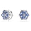 Orecchini a bottone Magic “Fiocco di neve”, blu, placcati in rodio Orecchini a bottone Magic “Fiocco di neve”, blu, placcati in rodio