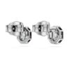 Orecchini a bottone ottagonali con diamanti sintetici da 1,0 carati in totale, forma ottagonale, oro bianco 14K Orecchini a bottone ottagonali con diamanti sintetici da 1,0 carati in totale, forma ottagonale, oro bianco 14K