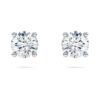 Orecchini a bottone solitari Eternity con diamanti sintetici da 1 Ct in totale, forma rotonda, oro bianco 14K Orecchini a bottone solitari Eternity con diamanti sintetici da 1 Ct in totale, forma rotonda, oro bianco 14K