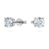 Orecchini a bottone solitari Eternity con diamanti sintetici da 1 Ct in totale, forma rotonda, oro bianco 14K Orecchini a bottone solitari Eternity con diamanti sintetici da 1 Ct in totale, forma rotonda, oro bianco 14K