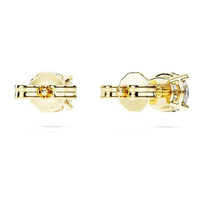 Orecchini a bottone solitari Eternity con diamanti sintetici da laboratorio, 1 Ct in totale, forma rotonda, oro giallo 14K Orecchini a bottone solitari Eternity con diamanti sintetici da laboratorio, 1 Ct in totale, forma rotonda, oro giallo 14K