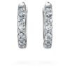 Orecchini a cerchio Eternity con diamanti sintetici 0,1 carati in totale, forma rotonda, piccoli, oro bianco 14K Orecchini a cerchio Eternity con diamanti sintetici 0,1 carati in totale, forma rotonda, piccoli, oro bianco 14K