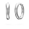 Orecchini a cerchio Eternity con diamanti sintetici 0,1 carati in totale, forma rotonda, piccoli, oro bianco 14K Orecchini a cerchio Eternity con diamanti sintetici 0,1 carati in totale, forma rotonda, piccoli, oro bianco 14K