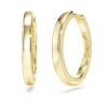 Orecchini a cerchio Eternity con diamanti sintetici 0,5 ct totali, forma rotonda, oro giallo 14K Orecchini a cerchio Eternity con diamanti sintetici 0,5 ct totali, forma rotonda, oro giallo 14K