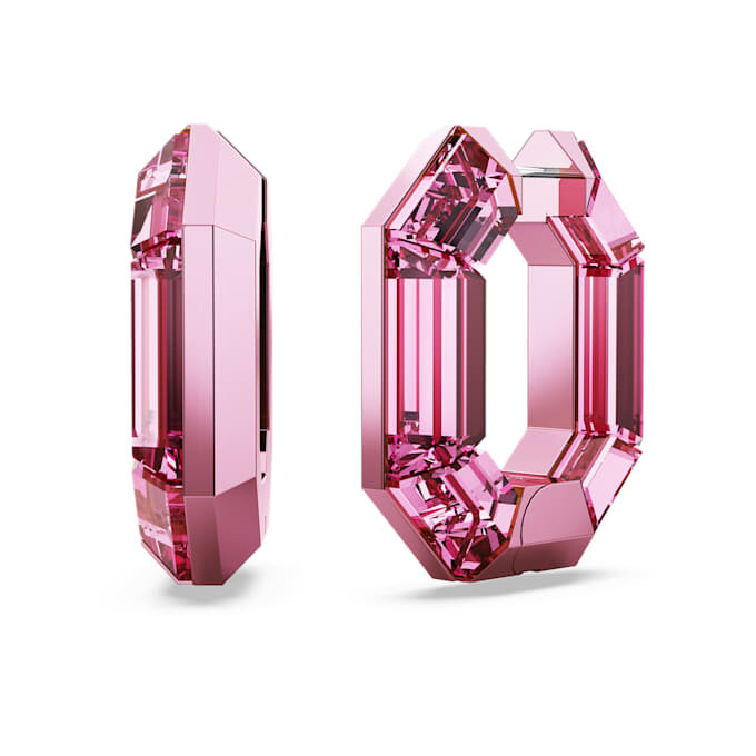 Orecchini a cerchio Lucent a forma di ottagono, piccoli, rosa Orecchini a cerchio Lucent a forma di ottagono, piccoli, rosa