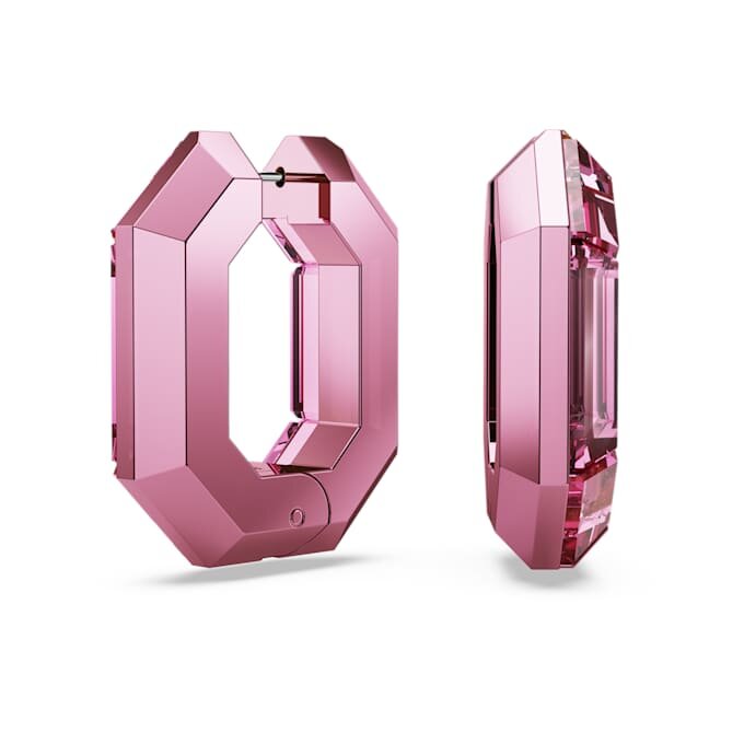 Orecchini a cerchio Lucent a forma di ottagono, piccoli, rosa Orecchini a cerchio Lucent a forma di ottagono, piccoli, rosa