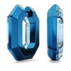 Orecchini a cerchio Lucent a forma ottagonale, piccoli, blu