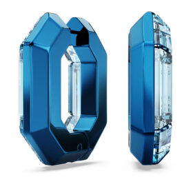 Orecchini a cerchio Lucent a forma ottagonale, piccoli, blu