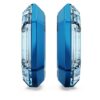 Orecchini a cerchio Lucent a forma ottagonale, piccoli, blu