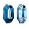 Orecchini a cerchio Lucent a forma ottagonale, piccoli, blu