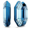 Orecchini a cerchio Lucent a forma ottagonale, piccoli, blu